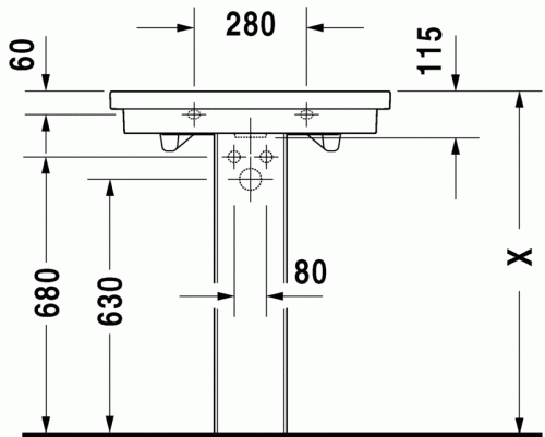 Duravit 2nd floor 70x46 cm mosdó 0491700000