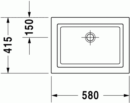Duravit 2nd floor 58x41,5 cm ráültethető mosdó 0317580000