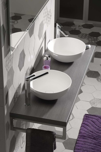 Sapho THIN 39 cm Rockstone pultra szerelhető mosdó, matt fehér WN185