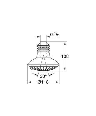 Grohe Euphoria fejzuhany Champagne, 1/2