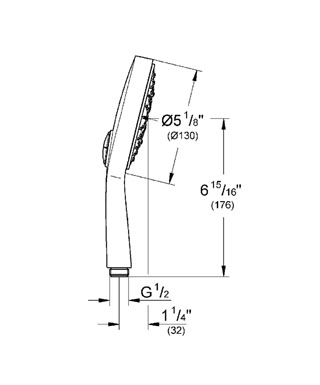 Grohe Power&Soul Cosmopolitan kézizuhany 130 mm 27663 000 (27663000)