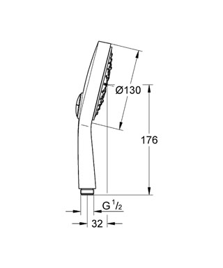 Grohe Power&Soul Cosmopolitan kézizuhany 130 mm 27664 000 (27664000)