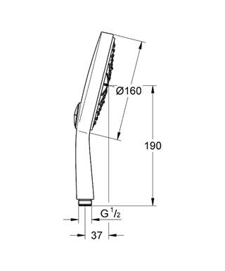 Grohe Power&Soul Cosmopolitan kézizuhany 160 mm 27667 000 (27667000)