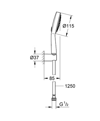 Grohe Power&Soul Cosmopolitan zuhanyszett 27838 000 (27838000)