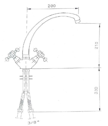 Sapho ANTEA bronz mosogató csaptelep (3116)