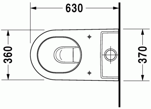 Duravit Starck2 monoblokkos WC 214509 00 00+093300 00 05