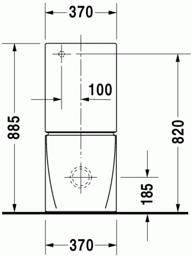 Duravit Starck2 monoblokkos WC 214509 00 00+093300 00 05