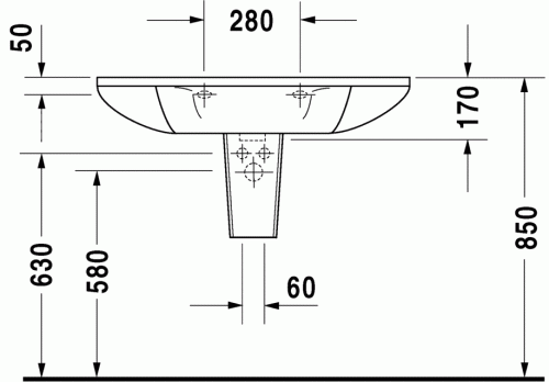 Duravit Starck1 90x55 cm mosdó 040590 00 00