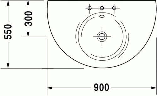 Duravit Starck1 90x55 cm mosdó 040590 00 00