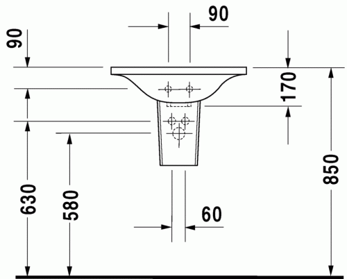 Duravit Starck1 Ø 57 cm mosdó 0405570000