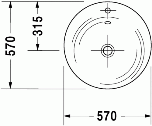 Duravit Starck1 Ø 57 cm mosdó 0405570000