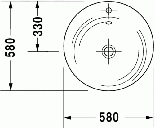 Duravit Starck1 bútorral aláépíthető mosdó 0406580000 (bútor nélkül)