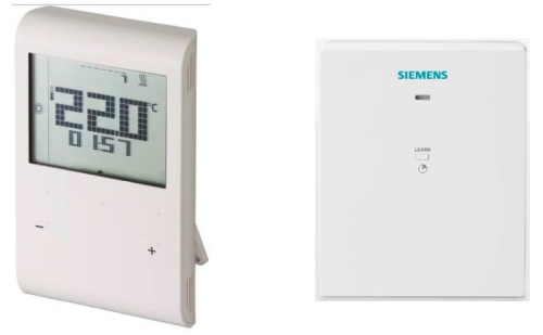 Siemens RDE100. 1 RFS nyomógombos szobatermosztát