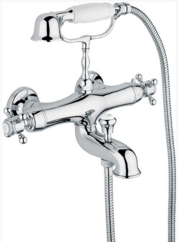 Sapho London retro termosztátos kádtöltő csaptelep zuhanyszettel (LO41100)