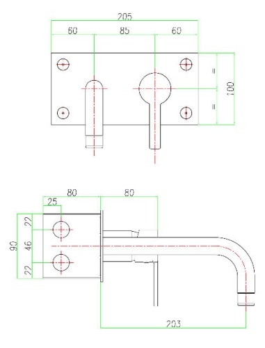 Sapho KATANA falba süllyesztett mosdócsaptelep KA08 (77CR7728)