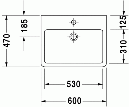Duravit Vero 60x47 cm mosdó Med 0454600041