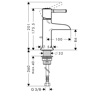 Hansgrohe Talis Classic 14127 000 mosdó csaptelep (14127000)