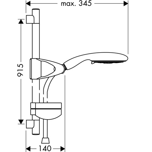Hansgrohe Raindance E 120 AIR 3jet/Unica’D zuhanyszett 0,90 m 27885 000 (27885000)