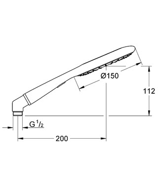 Grohe Rainshower Icon kézizuhany króm/sárga 9,5 l 27446 001 (27446001)