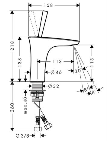 Hansgrohe PuraVida 15070 000 króm mosdócsaptelep (15070000)