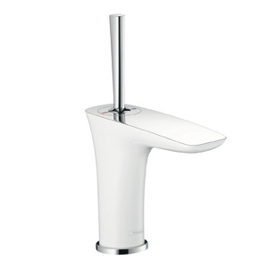 Hansgrohe Puravida egykaros króm/fehér mosdócsaptelep 100 push-open lefolyó-garnitúrával kézmosóhoz 15075 400 (15075400)