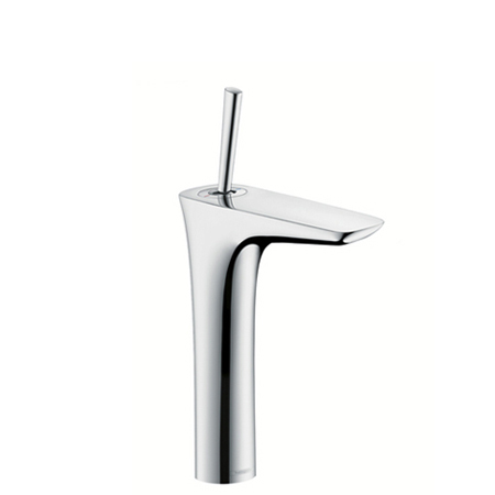 Hansgrohe PuraVida egykaros króm magasított mosdócsaptelep 200 push-open lefolyó-garnitúrával 15081 000 (15081000)