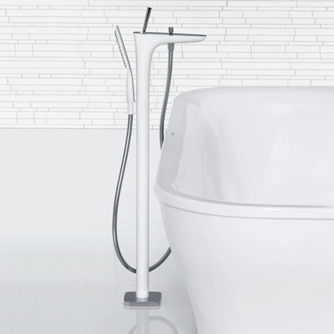 Hansgrohe PuraVida egykaros, króm/fehér szabadonálló kádcsaptelep 15473 400 (15473400)