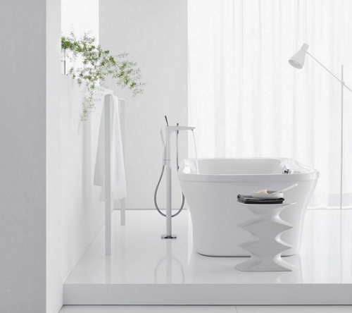 Hansgrohe PuraVida egykaros, króm/fehér szabadonálló kádcsaptelep 15473 400 (15473400)