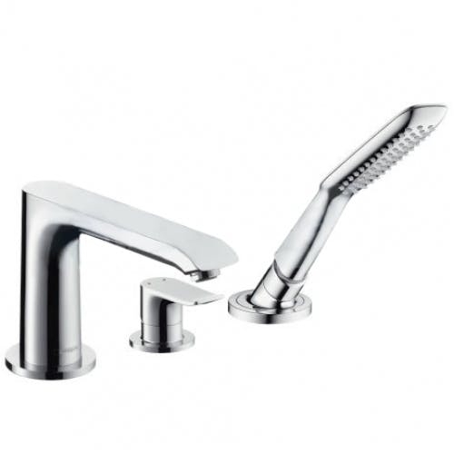 Hansgrohe PuraVida 3-lyukú peremre szerelhető króm kádcsaptelep 15432 000 (15432000)