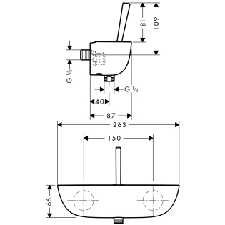 Hansgrohe PuraVida króm zuhanycsaptelep 15672 000 (15672000)