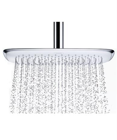 Hansgrohe PuraVida fehér/króm fejzuhany 400 Air 1jet 100 mm-es mennyezeti csatlakozóval 27390 400 (27390400)