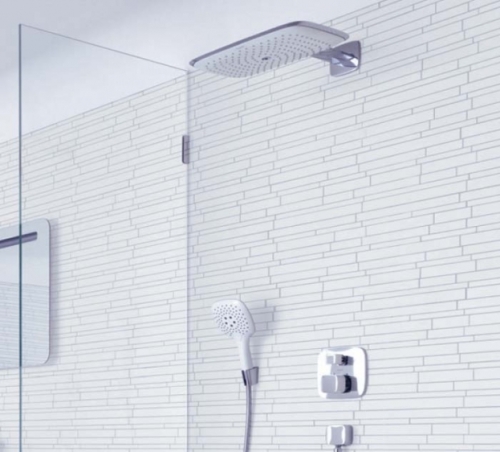 Hansgrohe PuraVida fehér/króm fejzuhany 400 Air 1jet, 390 mm-es zuhanykarral 27437 400 (27437400)