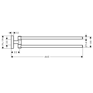 Hansgrohe PuraVida kétrészes törölközőtartó 41512 000 (41512000)