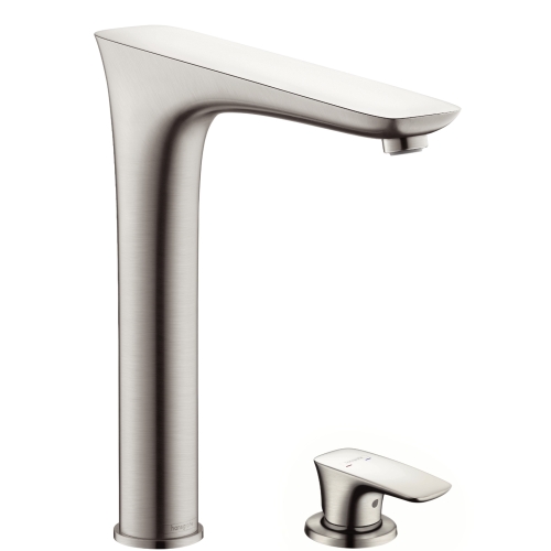 Hansgrohe PuraVida 2-lyukú egykaros rozsdamentes acél hatású konyhai csaptelep 15812 800 (15812800)