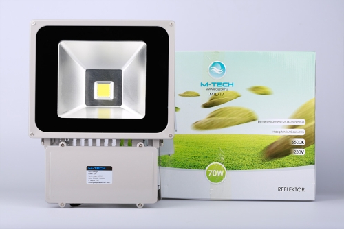 M-Tech 70W 6300lm, 230V, IP65, 6500K, hideg fehér reflektor MTL717
