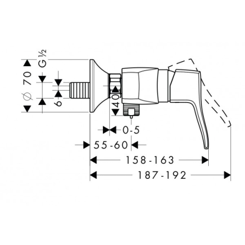 Hansgrohe Metris Classic egykaros zuhanycsaptelep 31672 000 (31672000)