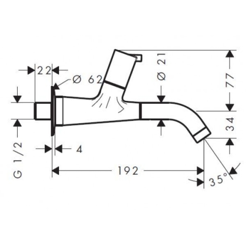 Hansgrohe Talis hidegvizes fali mosdócsaptelep 32141 000 (32141000)