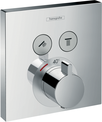 Hansgrohe ShowerSelect termosztát 2 fogyasztóval falsík alatti szereléshez 15763 000 (15763000)