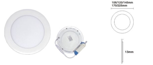 Integraled IL-BPR 18W, 1480 lm, semleges fehér mennyezeti led világítás