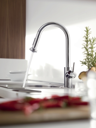 Hansgrohe Talis S2 Variarc Egykaros konyhai króm csaptelep kihúzható zuhanyfejjel 14877 000 (14877000)