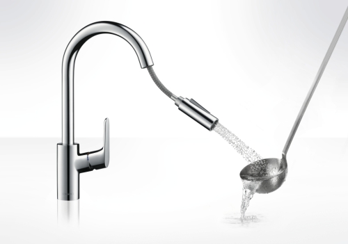 Hansgrohe Focus Egykaros króm konyhai csaptelep kihúzható kifolyóval 31815 000 (31815000)