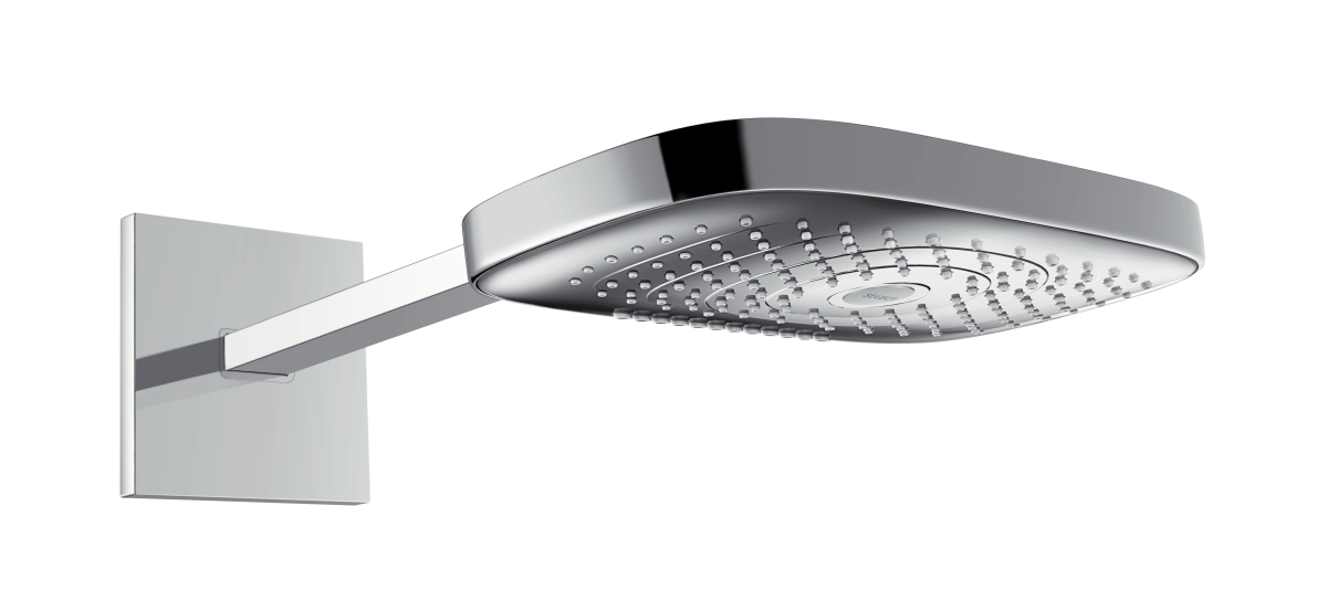 Hansgrohe Raindance Select E 300 3jet króm fejzuhany 390 mm-es zuhanykarral, DN15 26468000