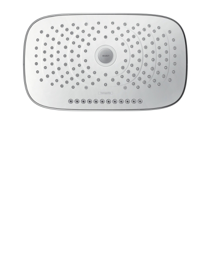 Hansgrohe Raindance Select E 300 3jet fehér/króm fejzuhany 390 mm-es zuhanykarral, DN15 26468 400 (26468400)