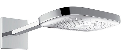 Hansgrohe Raindance Select E 300 3jet fehér/króm fejzuhany 390 mm-es zuhanykarral, DN15 26468 400 (26468400)