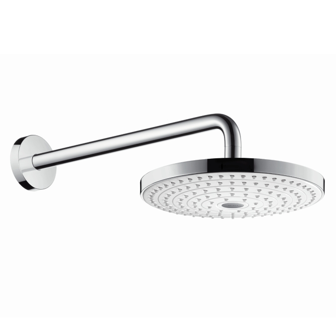 Hansgrohe Raindance Select S 240 2jet fehér/króm fejzuhany 390 mm zuhanykarral EcoSmart 9 l/perc 26470 400 (26470400)