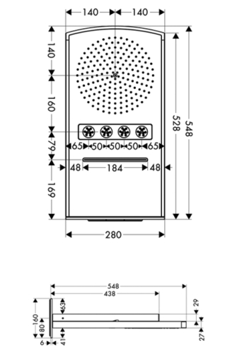 Hansgrohe Raindance Rainfall 240 Air 3jet fehér/króm Fejzuhany 28411 400 (28411400)