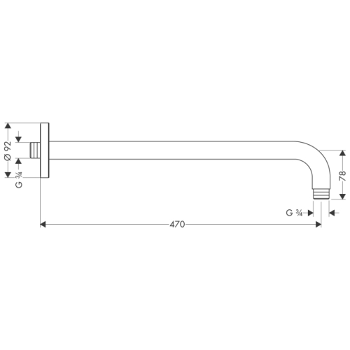 Hansgrohe Zuhanykar 470 mm 27410 000 (27410000)
