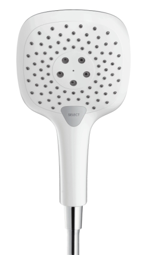 Hansgrohe Raindance Select E 150 3jet / Unica’S Puro fehér/króm zuhanyszett 0.65 m 27856 400 (27856400)