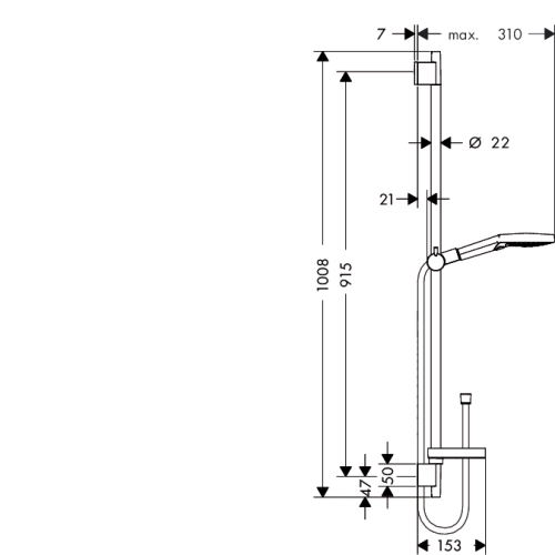 Hansgrohe Raindance Select S 120/Unica‘S Puro fehér/króm zuhanyszett EcoSmart 9 l/perc, 0,90 m 26633 400 (26633400)