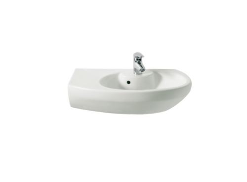 Roca Dama Senso Compacto 68x42,5 cm-es aszimmetrikus balos mosdó 7327518000